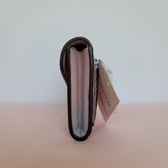 COACH Wyn Envelope Ombre Soft Smooth Leather Wallet- Pale Pistachio Multi - Picture 8 of 16